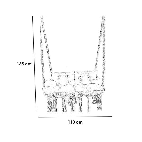 أرجوحة مكرمية معلقة قطن - بيج