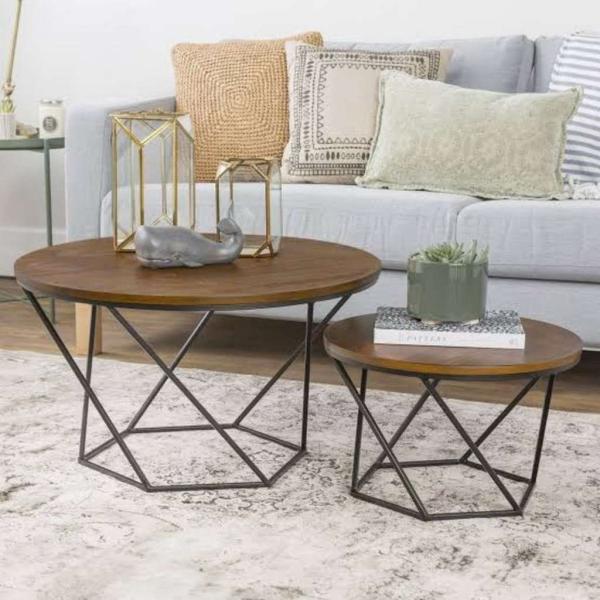 ترابيزة قهوة استيل بني - 60×45 سم