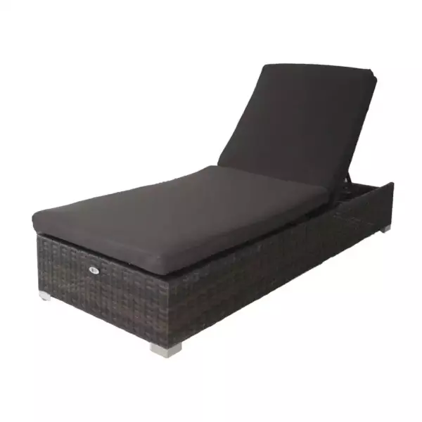 Jaguar Chaise Lounge Chair, 65×200×35 cm, Metal - Brown