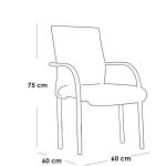 طقم أثاث خارجي حديد و ميش 5 قطعة - بيج و رمادي