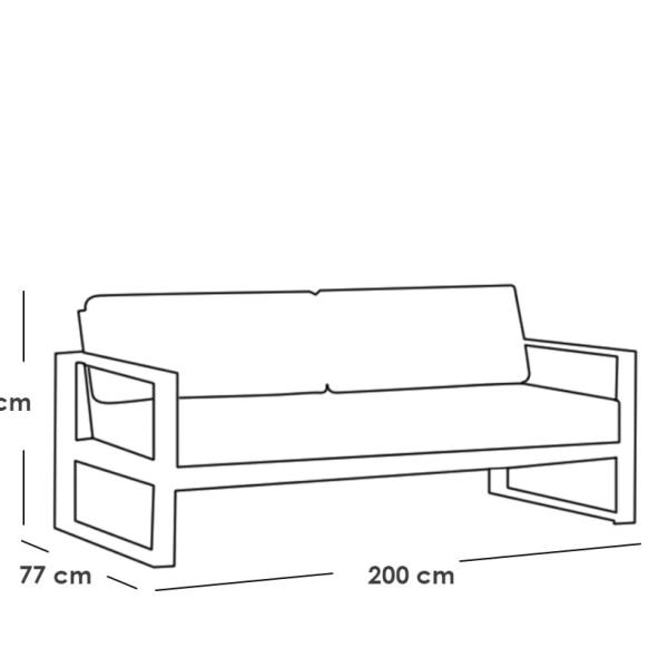 طقم أثاث خارجي حديد 6 قطع - أسود و رمادي