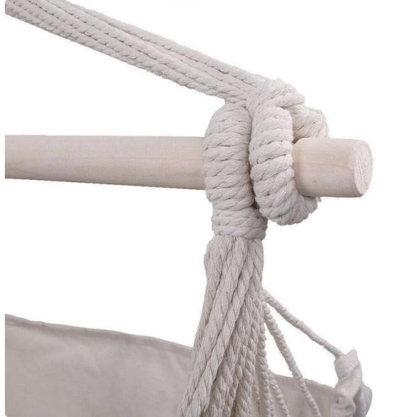 أرجوحة مكرمية معلقة قطن - بيج