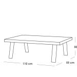 طقم أثاث خارجي حديد 4 قطع - متعدد الألوان