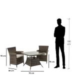 ETH.EL14 طقم أثاث خارجي - بني