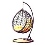 كرسي معلق فردي بلاستيك رتان - بني