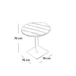 طقم أثاث خارجي حديد و قماش مقاوم للماء 5 قطع - بيج