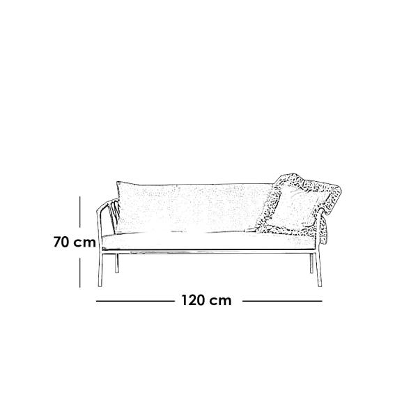 طقم أثاث خارجي حديد و قماش مقاوم للماء 5 قطع -متعدد الالوان