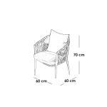 طقم أثاث خارجي حديد و قماش مقاوم للماء 4 قطع -رمادي