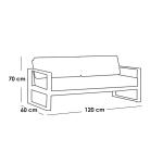 طقم أثاث خارجي حديد و قماش مقاوم للماء 4 قطع - أسود