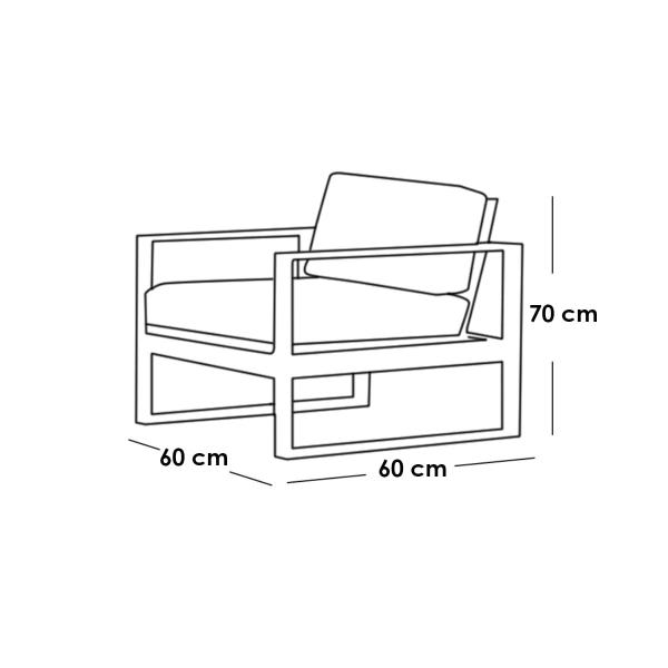 طقم أثاث خارجي حديد و قماش مقاوم للماء 4 قطع - أبيض و بيج
