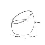 طقم أثاث خارجي حديد و قماش مقاوم للماء 3 قطع -رمادي