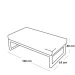 طقم أثاث خارجي 4 قطع ستيل وقطيفة - أسود و رمادي