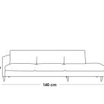 كنبة خارجية راتان و قماش جاكوار - بني و رمادي