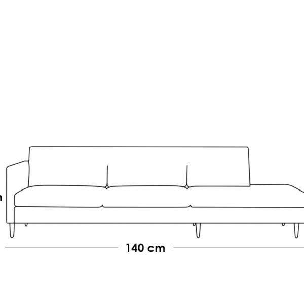 كنبة خارجية راتان و قماش جاكوار - بني و رمادي