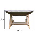 مرجيحة سرير 192×125×216 سم من Ho.HED.MH043 - بيج