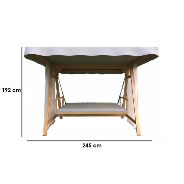 مرجيحة سرير 192×125×216 سم من Ho.HED.MH043 - بيج