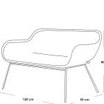 كنبة خارجية 80×120×55 سم - بيح - RSH.SH122