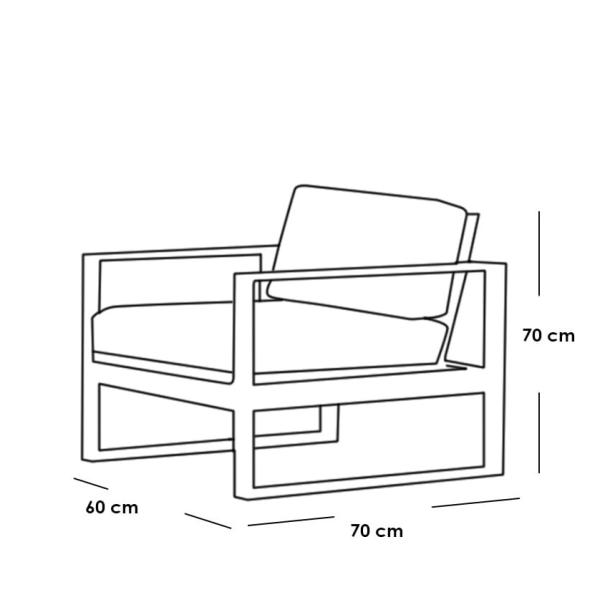 طقم أثاث خارجي حديد 5 قطع - رمادي