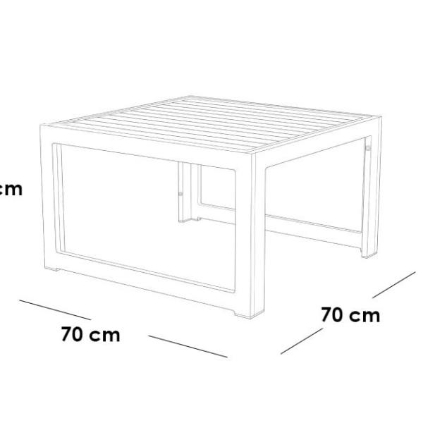 طقم أثاث خارجي حديد 5 قطع - رمادي
