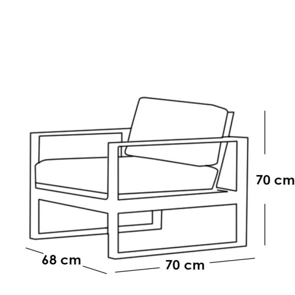 طقم أثاث خارجي حديد و خشب عزيزي 4 قطع - أسود