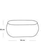 طقم أثاث خارجي حديد و دوبار 4 قطع - بيج