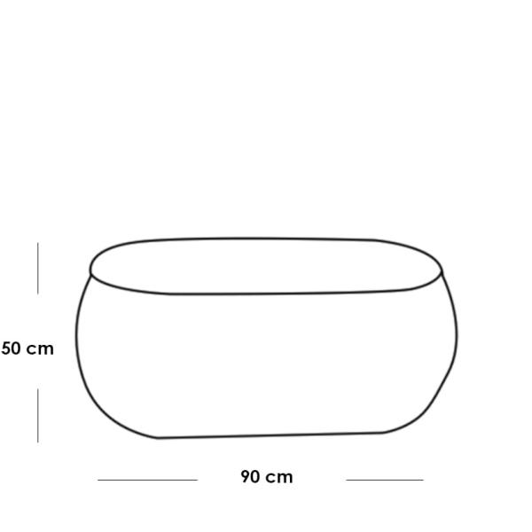 طقم أثاث خارجي حديد و دوبار 4 قطع - بيج