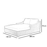 شزلونج رتان - بيج مقاوم لعوامل الجويه