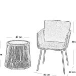 طقم أثاث خارجي 3 قطع راتان وسوفت 3 قطع - متعدد الالوان