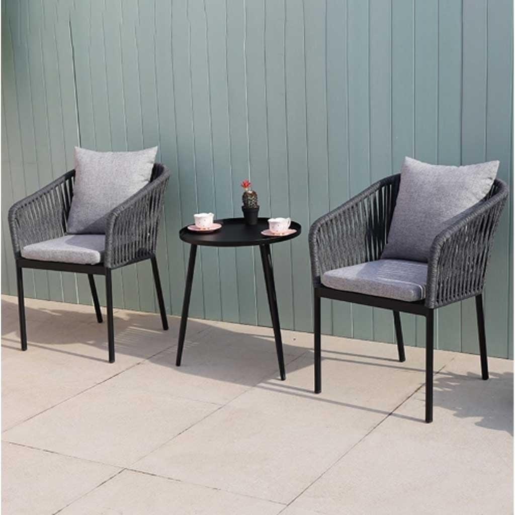 طقم اثاث خارجي 3 قطع - رمادي - ETE.RA.102