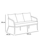 طقم أثاث خارجي بريميوم 4 قطع - بيج