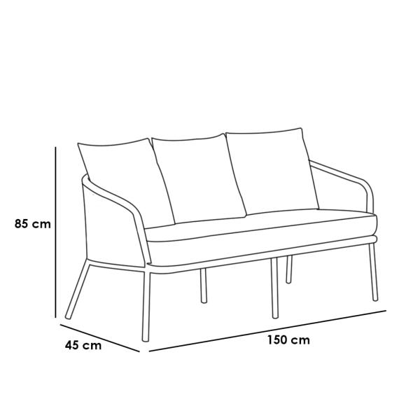 طقم أثاث خارجي بريميوم 4 قطع - بيج