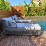 View شيزلونج خارجي قطعتين مع ترابيزة - SAT226