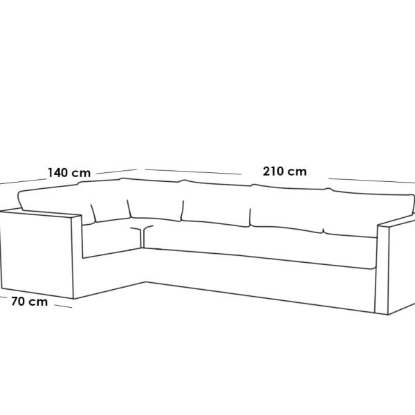 طقم أثاث خارجى رتان بيور وجاكور 2 قطع - رمادي