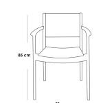 طقم أثاث خارجي معدن 5 قطع - رمادي
