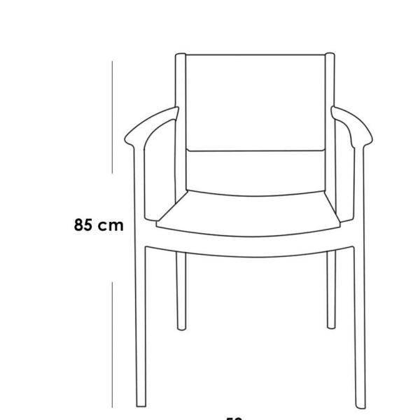طقم أثاث خارجي معدن 5 قطع - رمادي