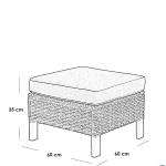 طقم أثاث خارجي راتان 3 قطع - رمادي