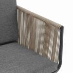 طقم أثاث خارجي 3 قطع راتان وسوفت 3 قطع - متعدد الالوان