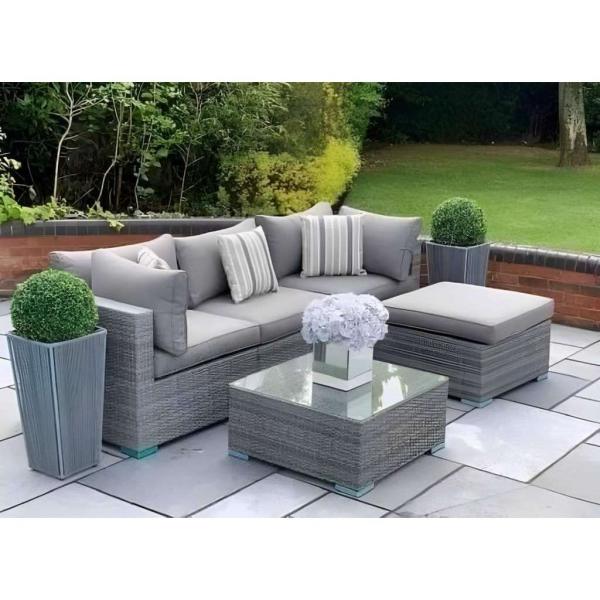 طقم أثاث خارجي 4 قطع - رمادي