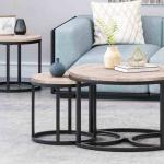 طقم ترابيزات قهوة حديد 3 قطع