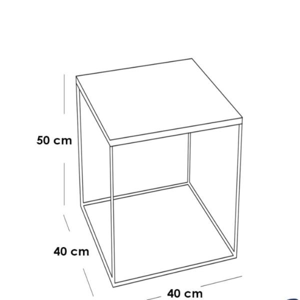 طقم ترابيزات جانبية ستيل و رخام أسود و أبيض - قطعتين