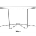 كونسول حديد و زجاج ذهبي -100×180×40 سم
