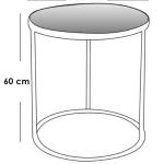 ترابيزة جانبية حديد أسود - 60×50×50 سم