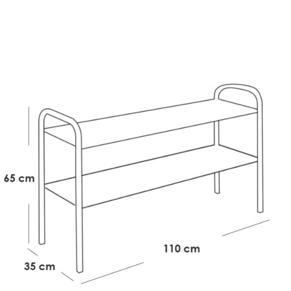 جزامة ستيل رفين ذهبي - 65×110×35 سم