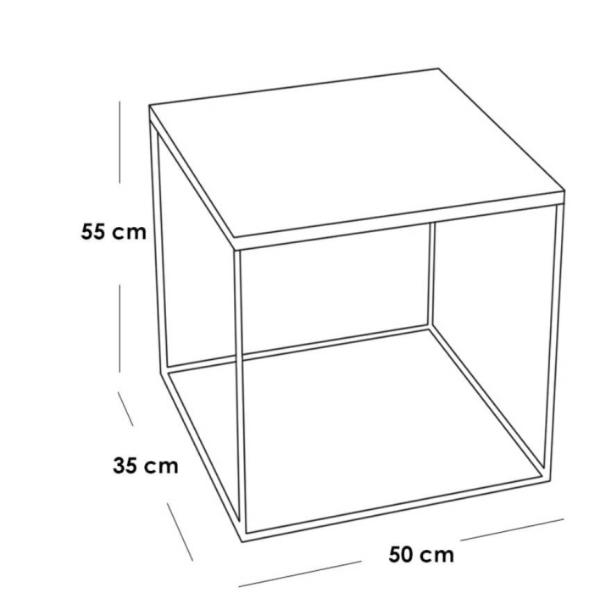 طقم ترابيزات جانبية حديد 2 قطعة - أسود