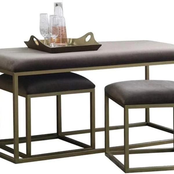 بانكت - ستيل - دهبي - 120×40×55 سم