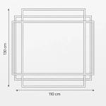 مرايا - ستيل - دهبي - 110×130 سم